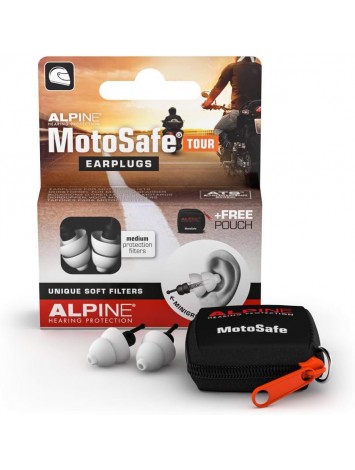 Protector Auditivo Alpine MotoSafe Tour – Confort para Motociclismo de Ruta – Importado