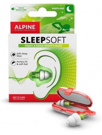Protector Auditivo Alpine SleepSoft – Reutilizable para Dormir Mejor – Importado