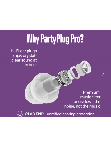 Protector Auditivo Alpine PartyPlug Pro – Premium para Festivales, Conciertos y Clubes – Importado