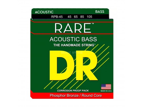 Encordado para Bajo Acustico, RARE, RPB-45, 045-105, 4 cuerdas, Phosphor Bronze.                    