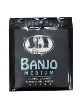 Encordado para BANJO, B51024, medium, 5 cuerdas, stainless steel.                                         