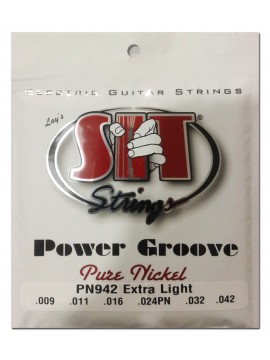Encordado para Electrica, PN942, Power Groove, pure nickel, extra light, 009-042