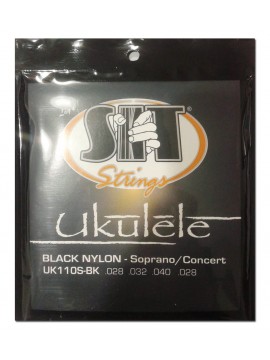 Encordado para Ukelele, UK110S-BK, Black nylon, Soprano/Concert.