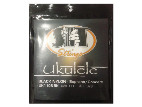 Encordado para Ukelele, UK110S-BK, Black nylon, Soprano/Concert.