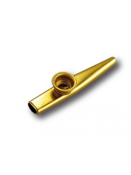 Kazoo silbato METALICO  dorado