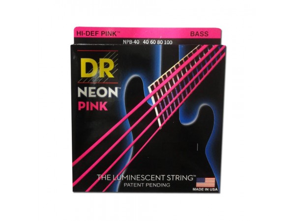 Encordado para Bajo NEON PINK NPB-40 040-100 4 cuerdas