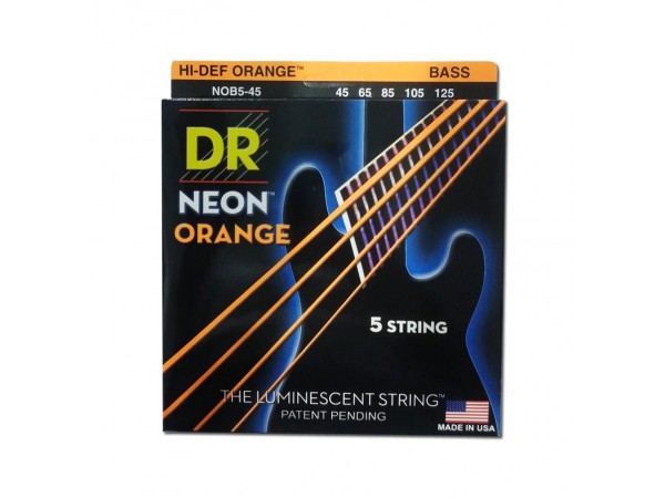 Encordado para Bajo NEON ORANGE NOB5-45  045-125 5 cuerdas