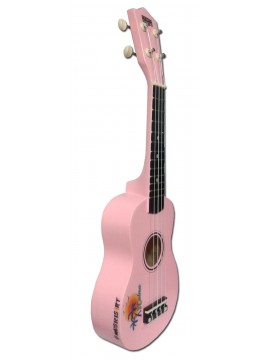 Ukelele Soprano, MK-05PK, rosa, con funda.