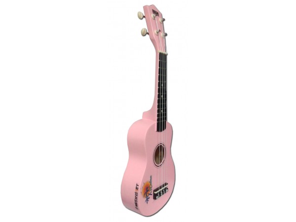 Ukelele Soprano, MK-05PK, rosa, con funda.