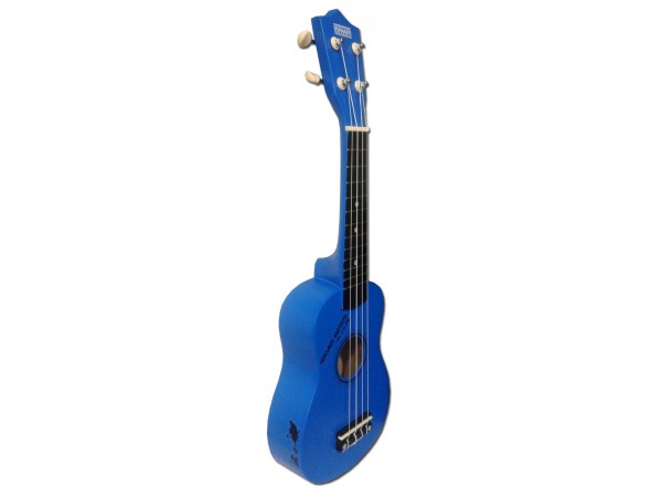 Ukelele Soprano, MK-05BU, azul, con funda.