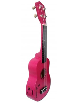 Ukelele Soprano, MK-05SR, rosa oscuro, con funda.