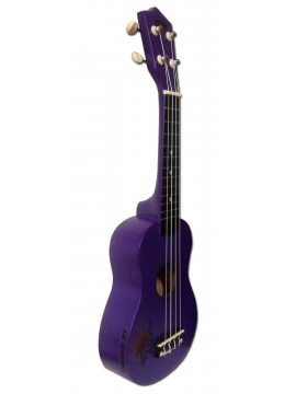 Ukelele Soprano, MK-05PP, purpura, con funda.