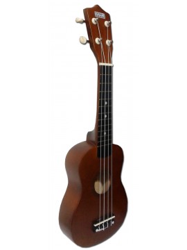 Ukelele Soprano, MK-05BR, marron, con funda.