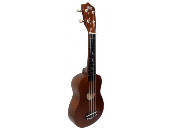 Ukelele Soprano, MK-05BR, marron, con funda.