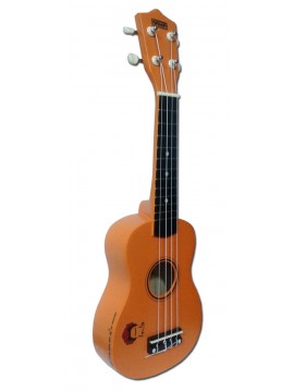 Ukelele Soprano, MK-05OR, naranja, con funda.