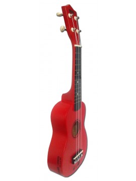 Ukelele Soprano, MK-05RD, rojo, con funda.