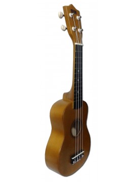 Ukelele Soprano, MK-05LBR, marron claro, con funda.                          