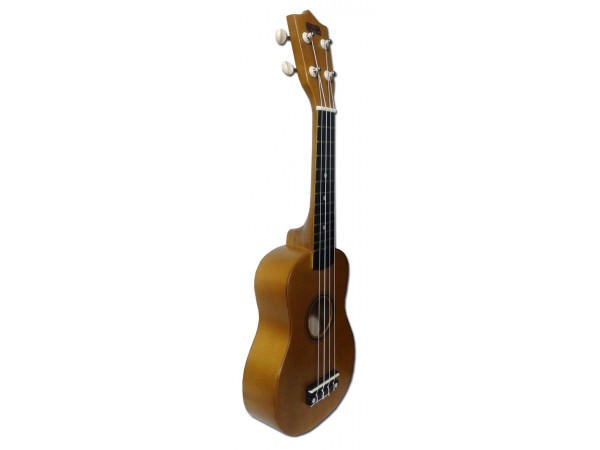 Ukelele Soprano, MK-05LBR, marron claro, con funda.                          