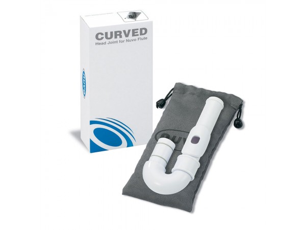 Cabeza curva de Flauta traversa, N230CHWT, white.                                  