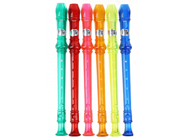 Flauta Dulce Soprano Matrix X-55T Transparente con Varilla de Limpieza Colores Surtidos – Importada